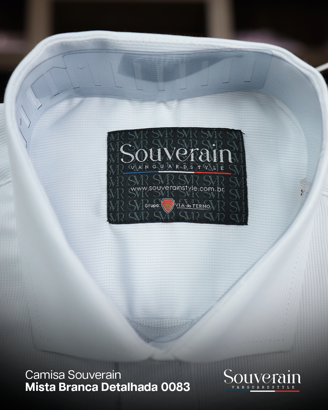 camisa souverain mista branca detalhada 0083 7