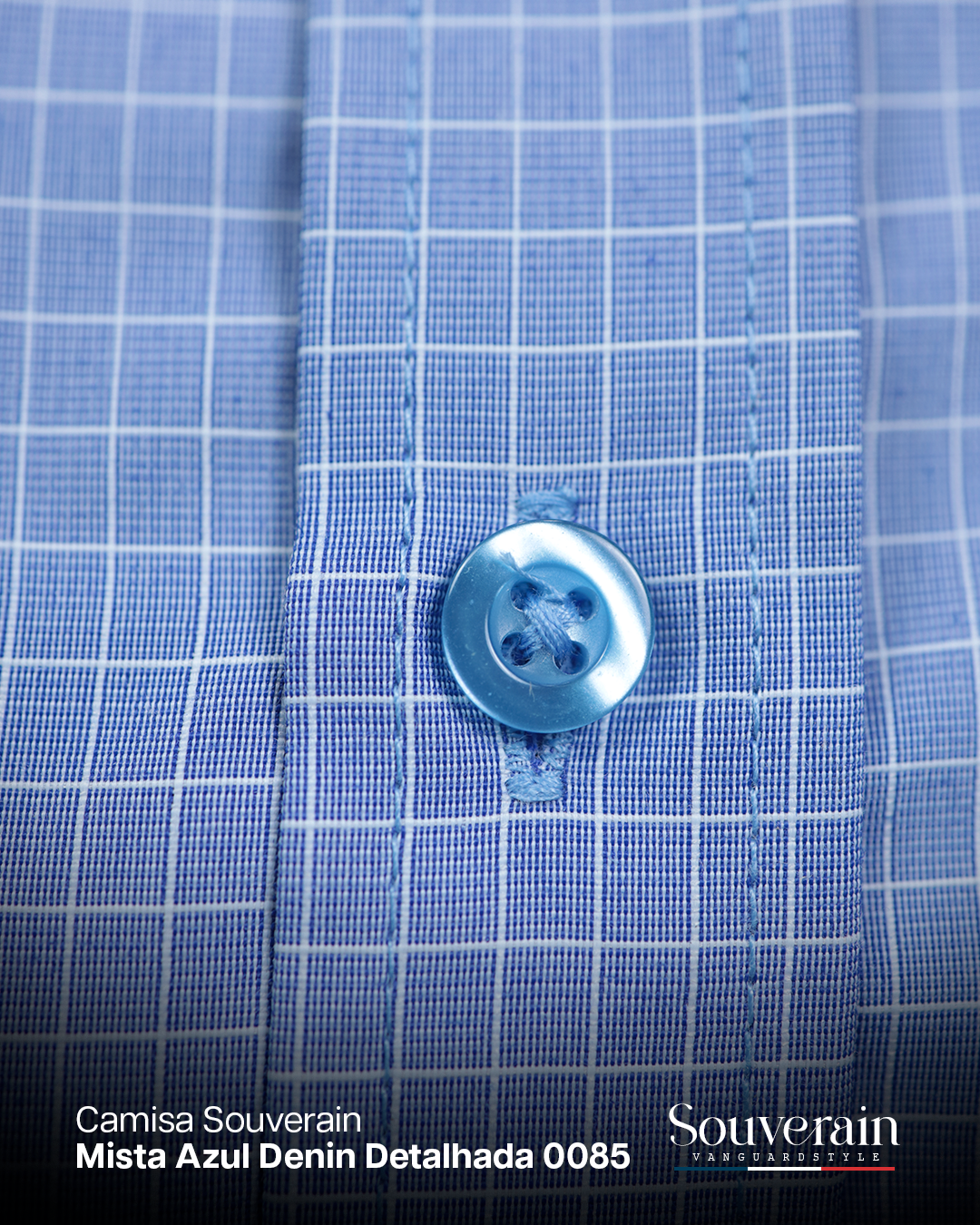camisa souverain mista azul denin detalhada 0085 8