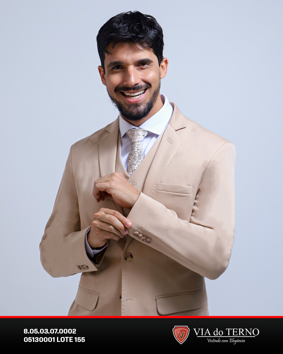 04 traje poliviscose bege