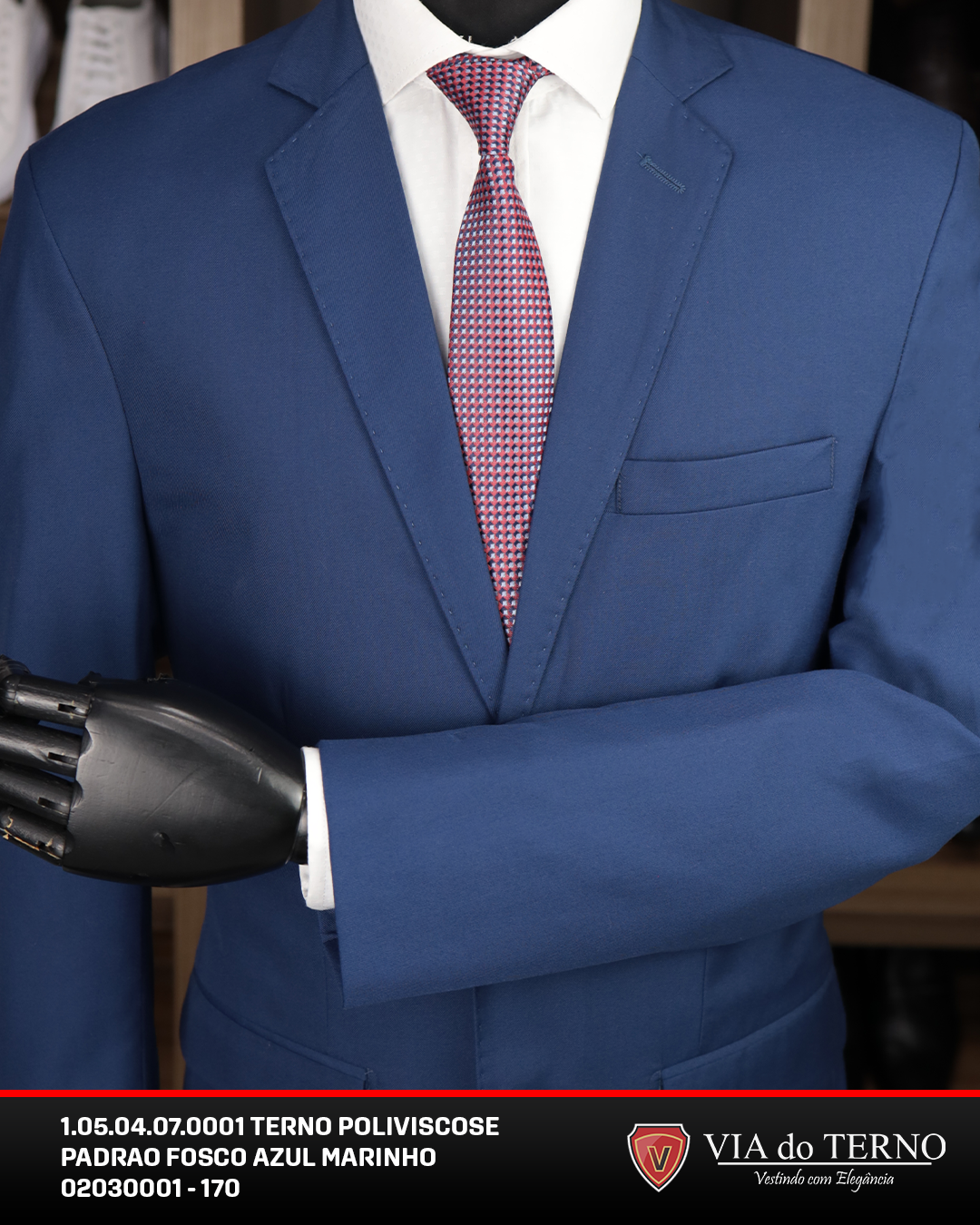 1 05 04 07 0001 terno poliviscose padrao fosco azul marinho 02030001 170 11