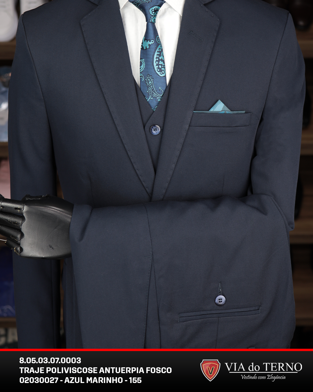 8 05 03 07 0003 traje poliviscose antuerpia fosco 02030027 azul marinho 155 10