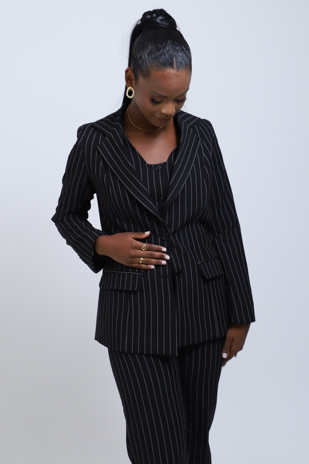 0000001 conj calca risca de giz preto lote 200 21