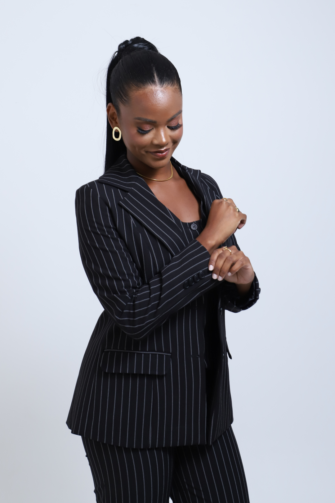 0000001 conj calca risca de giz preto lote 200 20