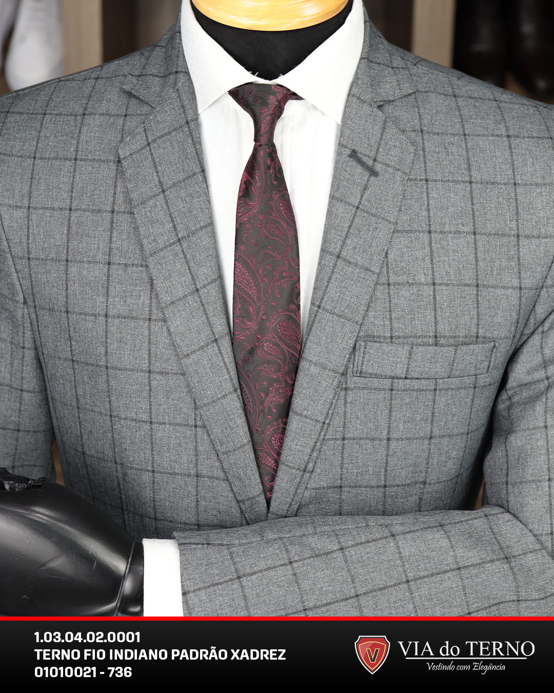 1 03 04 02 0001 terno fio indiano padrao xadrez 01010021 736 4