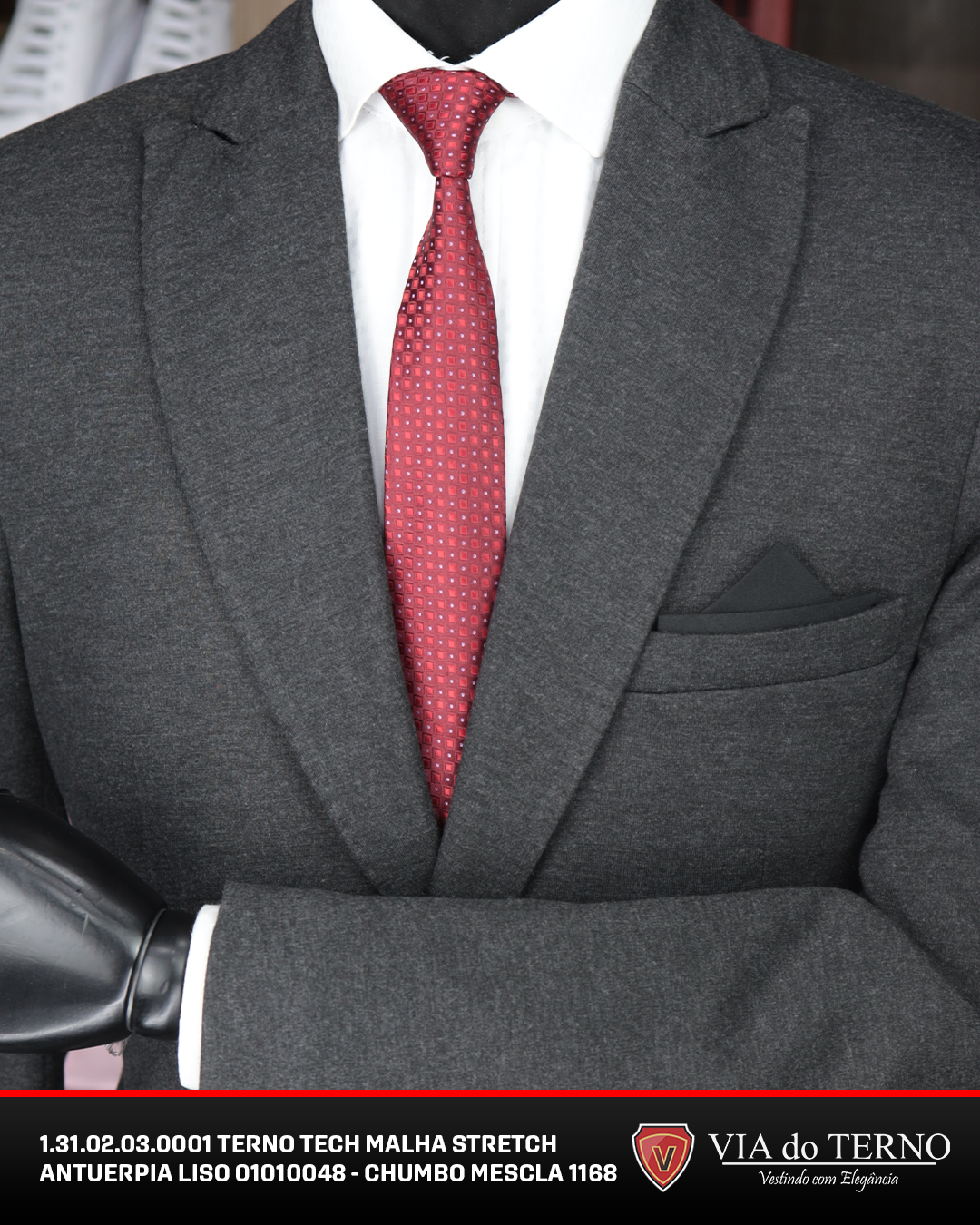 1 31 02 03 0001 terno tech malha stretch antuerpia liso 01010048 chumbo mescla 1168 11