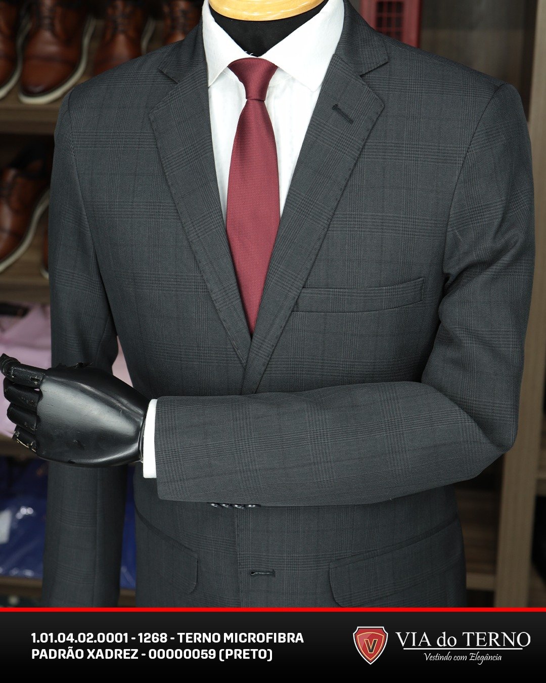 01 terno slim microfibra black