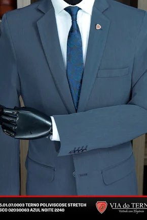 02 terno slim poliviscose azul noite