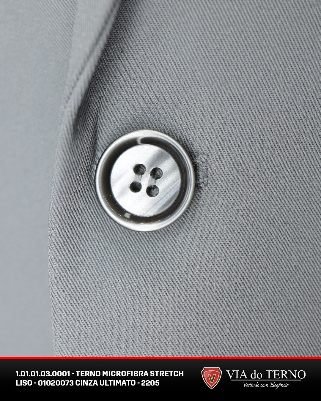 01 terno slim microfibra cinza ultimato