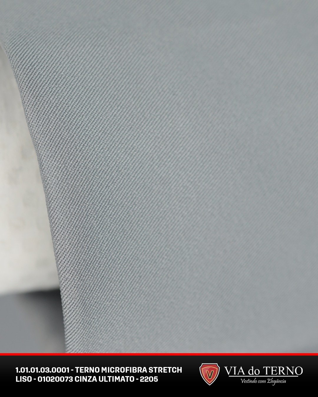 02 terno slim microfibra cinza ultimato