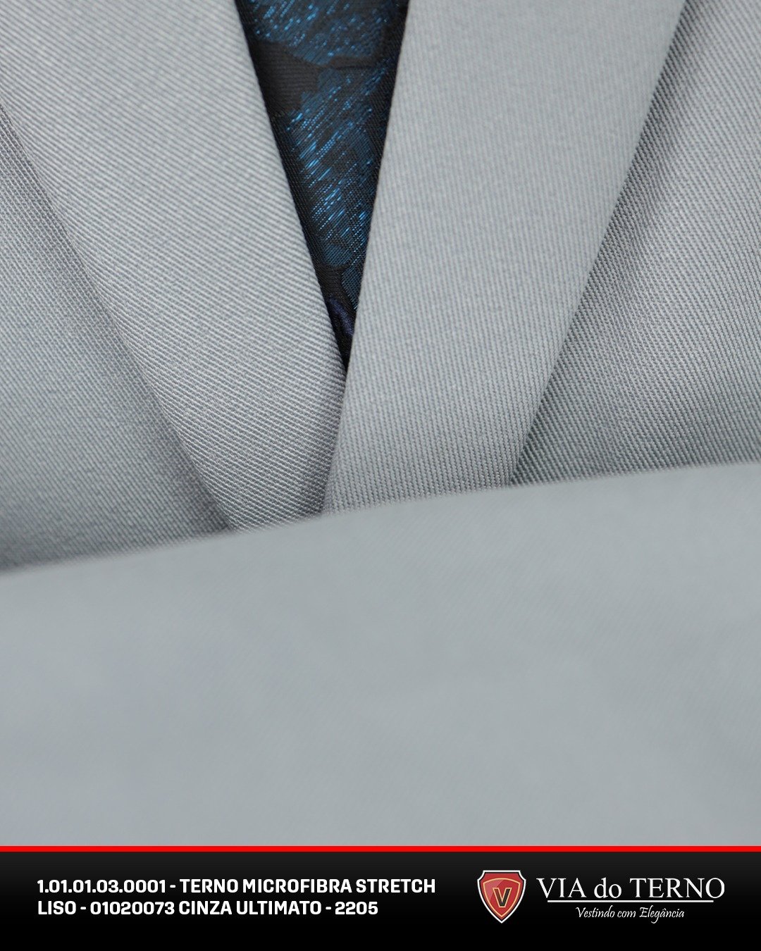 03 terno slim microfibra cinza ultimato