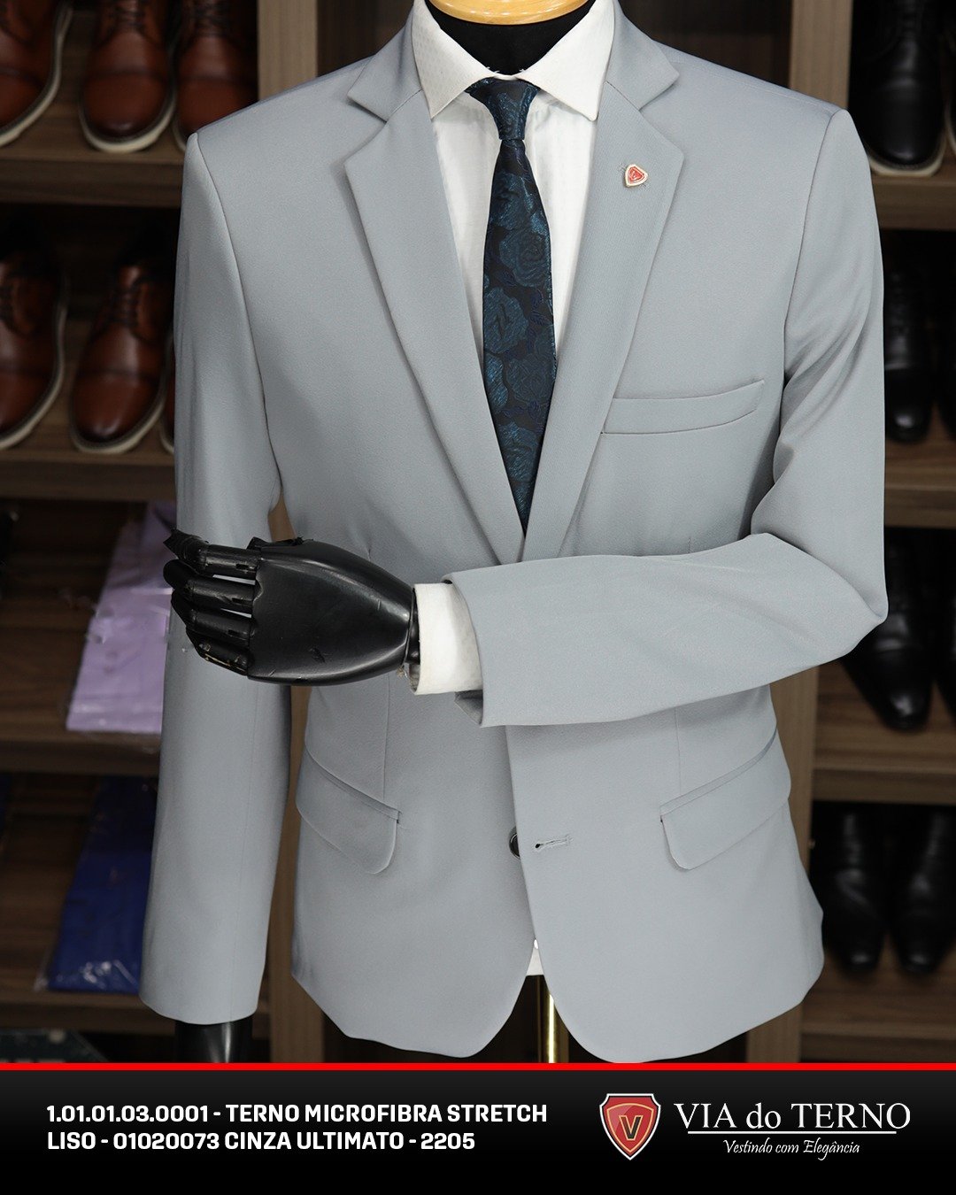 05 terno slim microfibra cinza ultimato