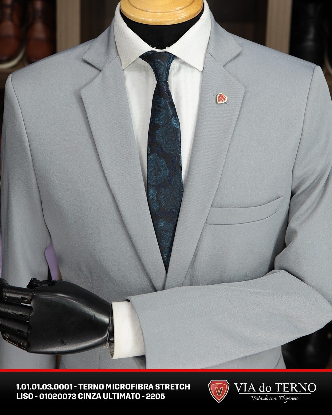 08 terno slim microfibra cinza ultimato