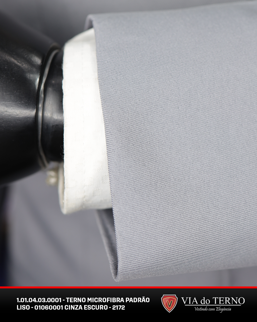 05 terno slim microfibra cinza escuro