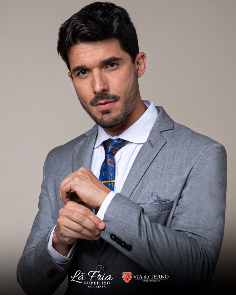 Terno Cinza Lã Fria