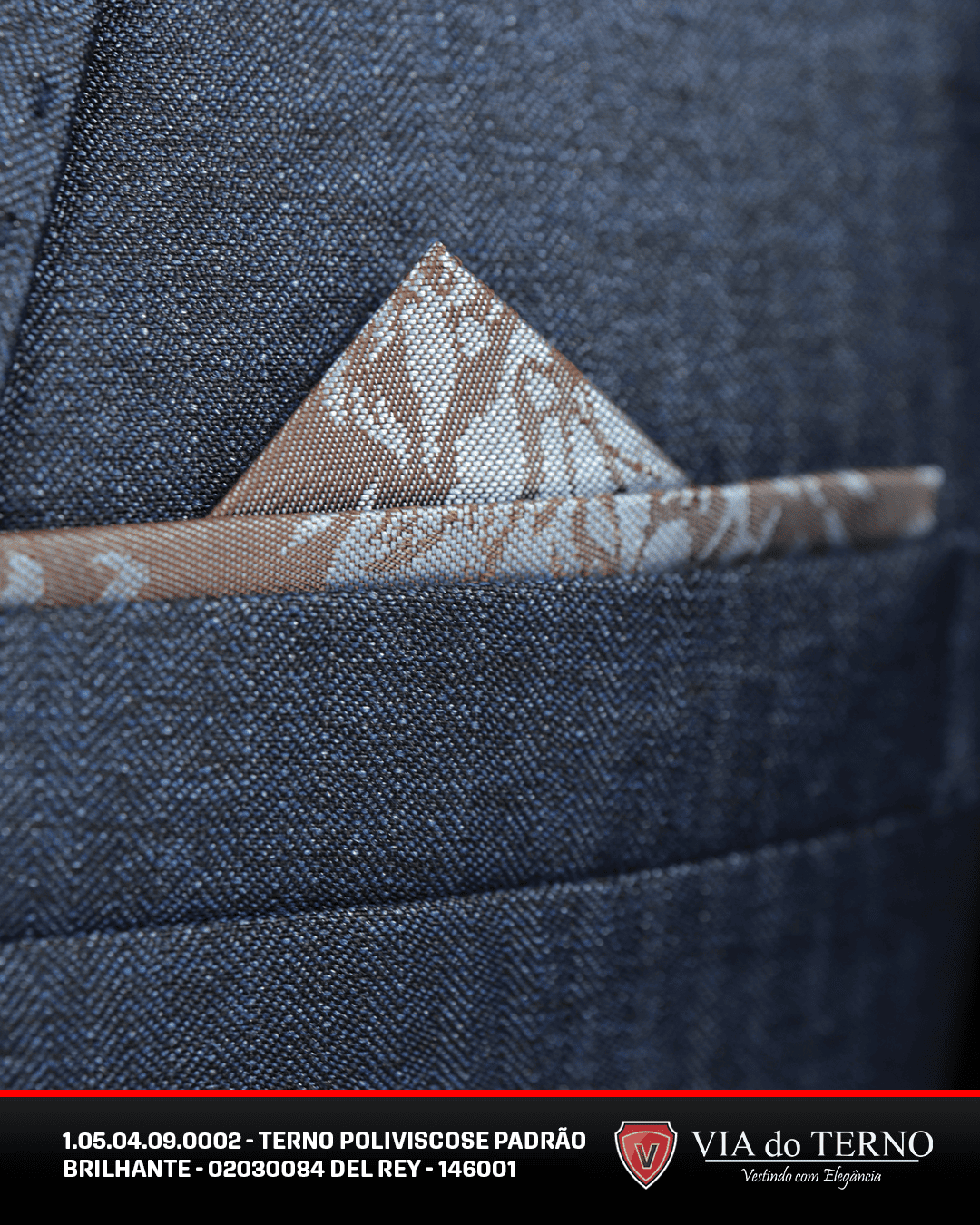 13 terno slim poliviscose del rey brilhante