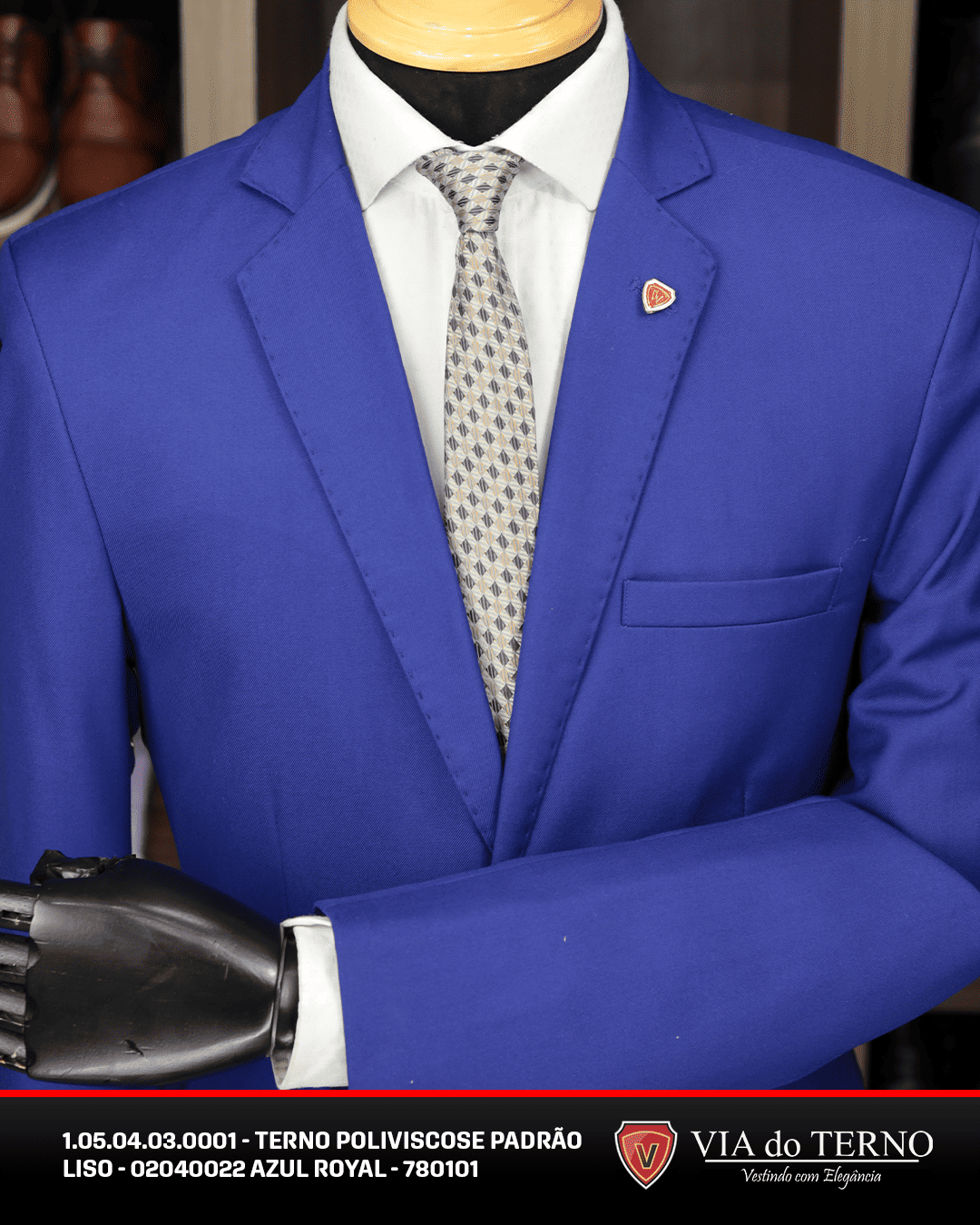 11 terno slim poliviscose azul royal