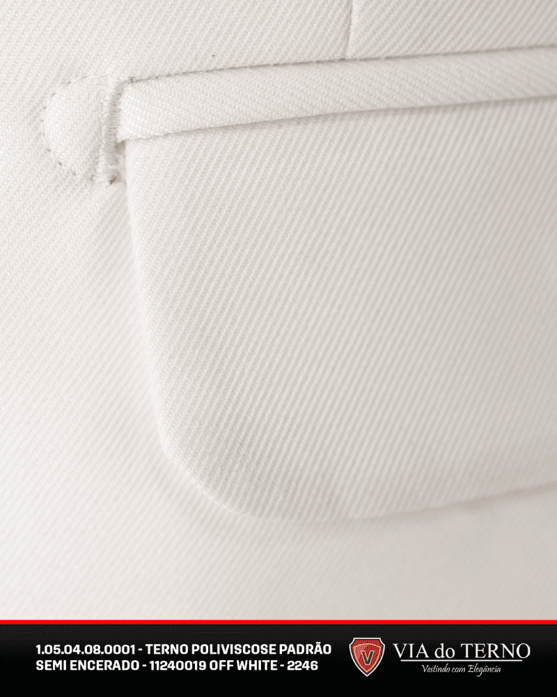 01 terno slim poliviscose branco