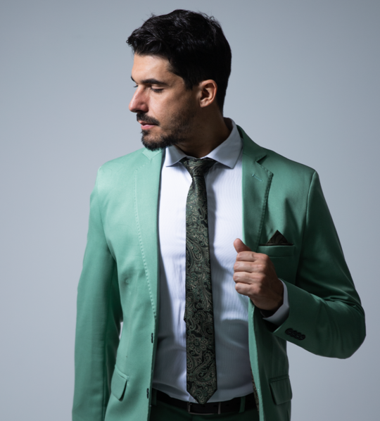 12 terno slim poliviscose verde pistache