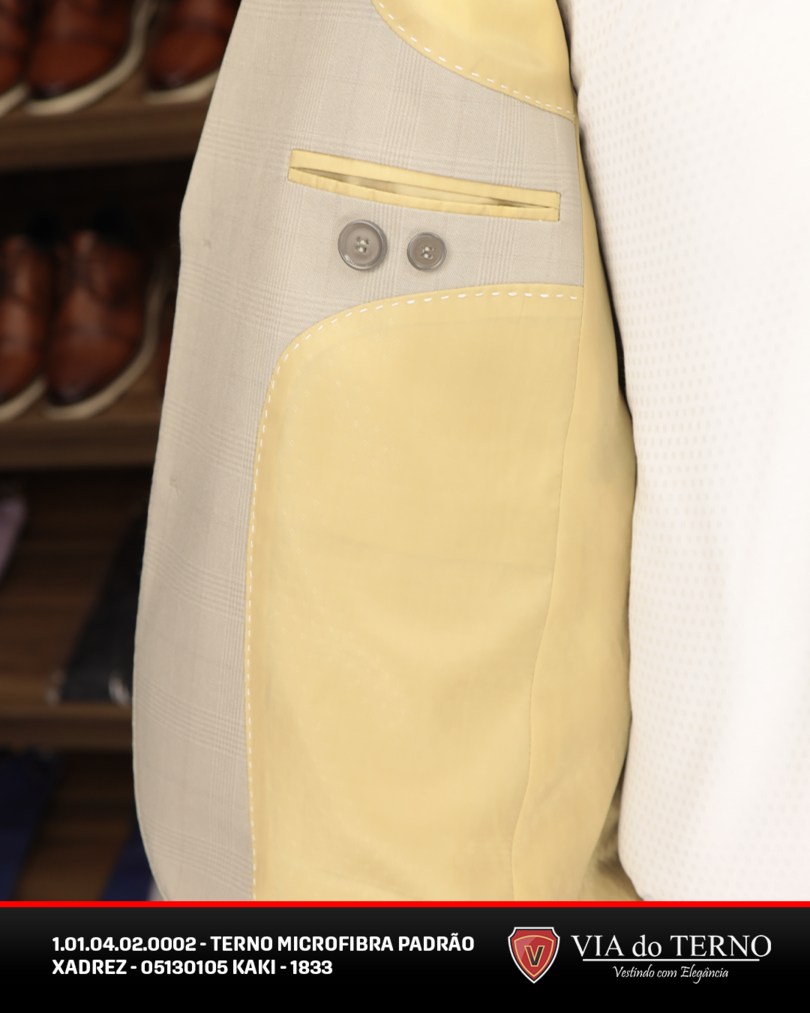 06 terno slim microfibra kaki