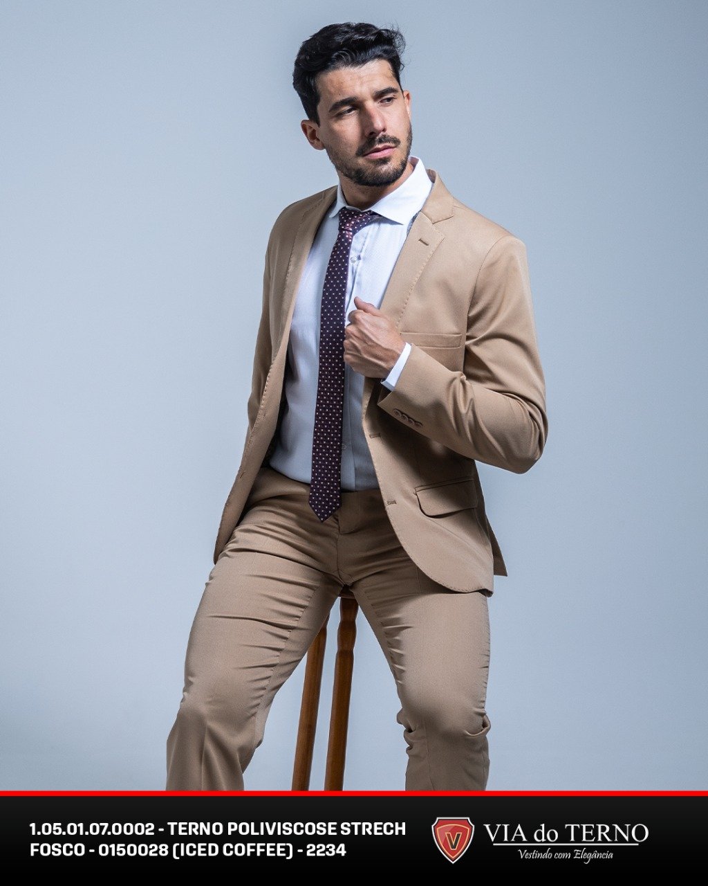 15 terno slim poliviscose iced coffee