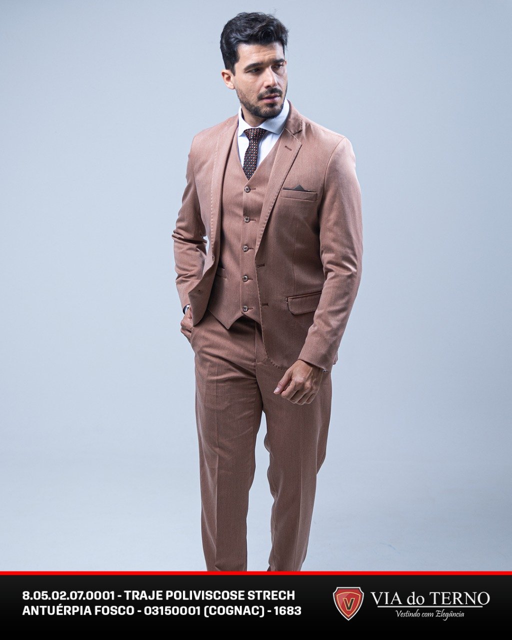 02 traje poliviscose cognac fosco
