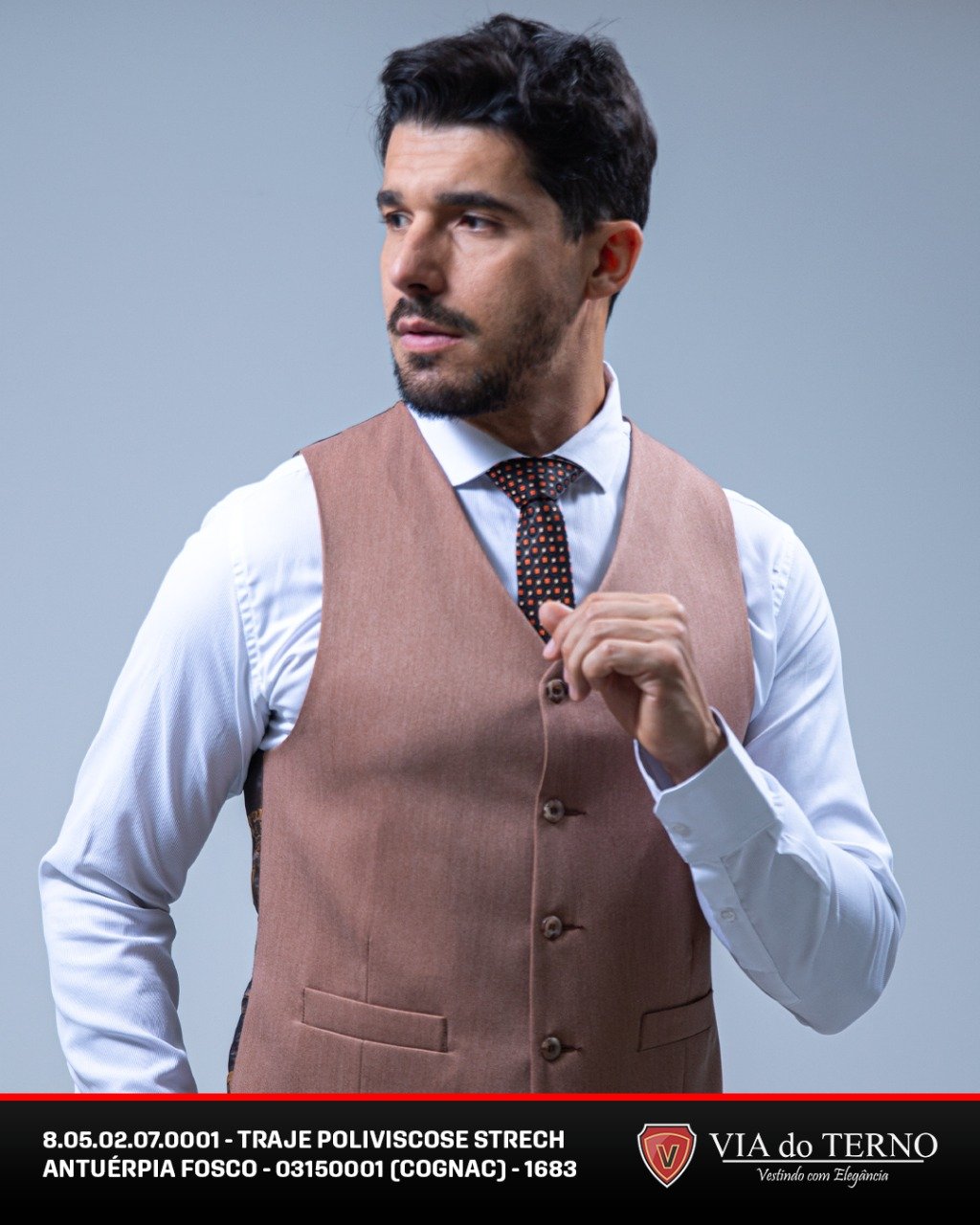 07 traje poliviscose cognac fosco