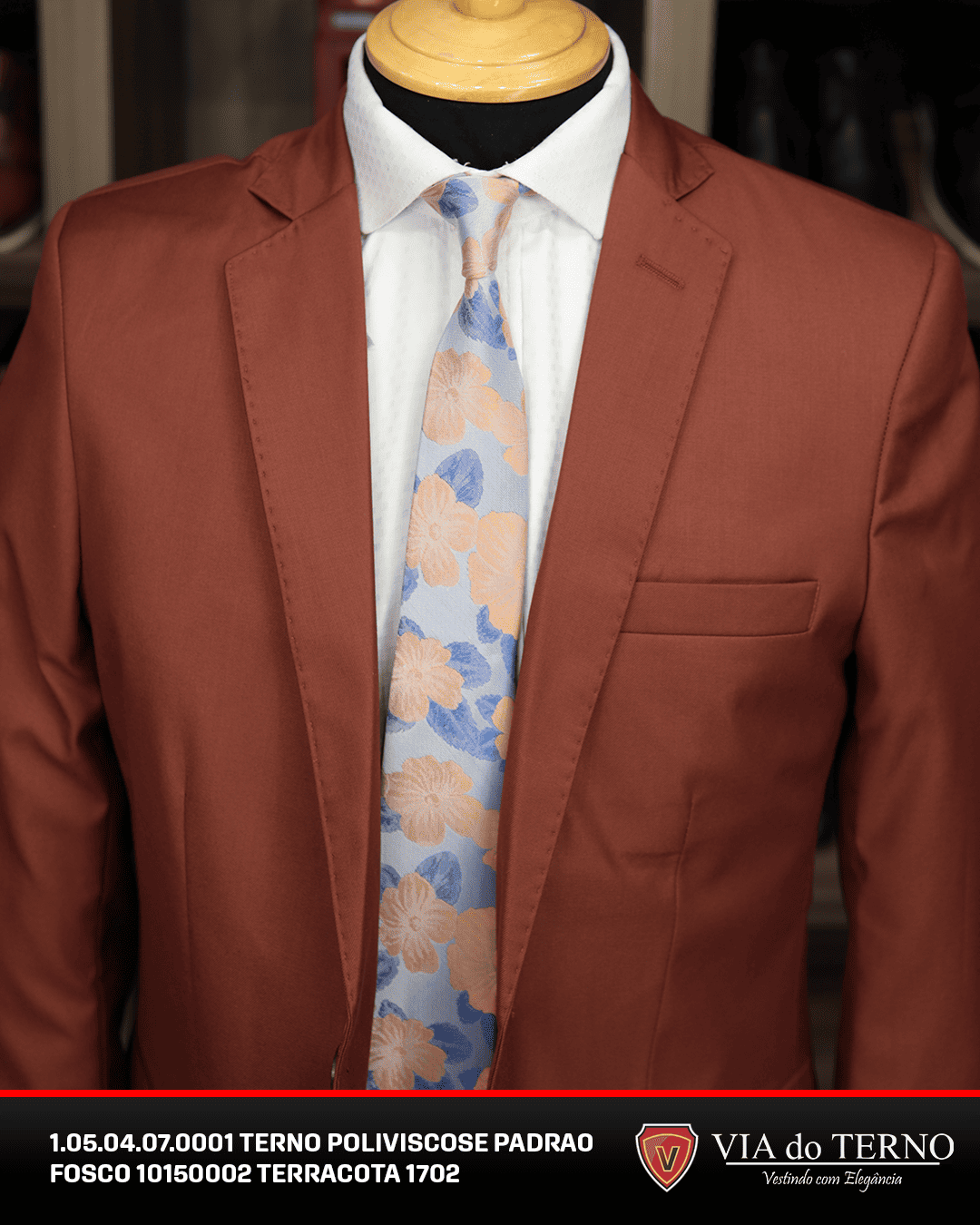 01 terno slim poliviscose terracota fosco