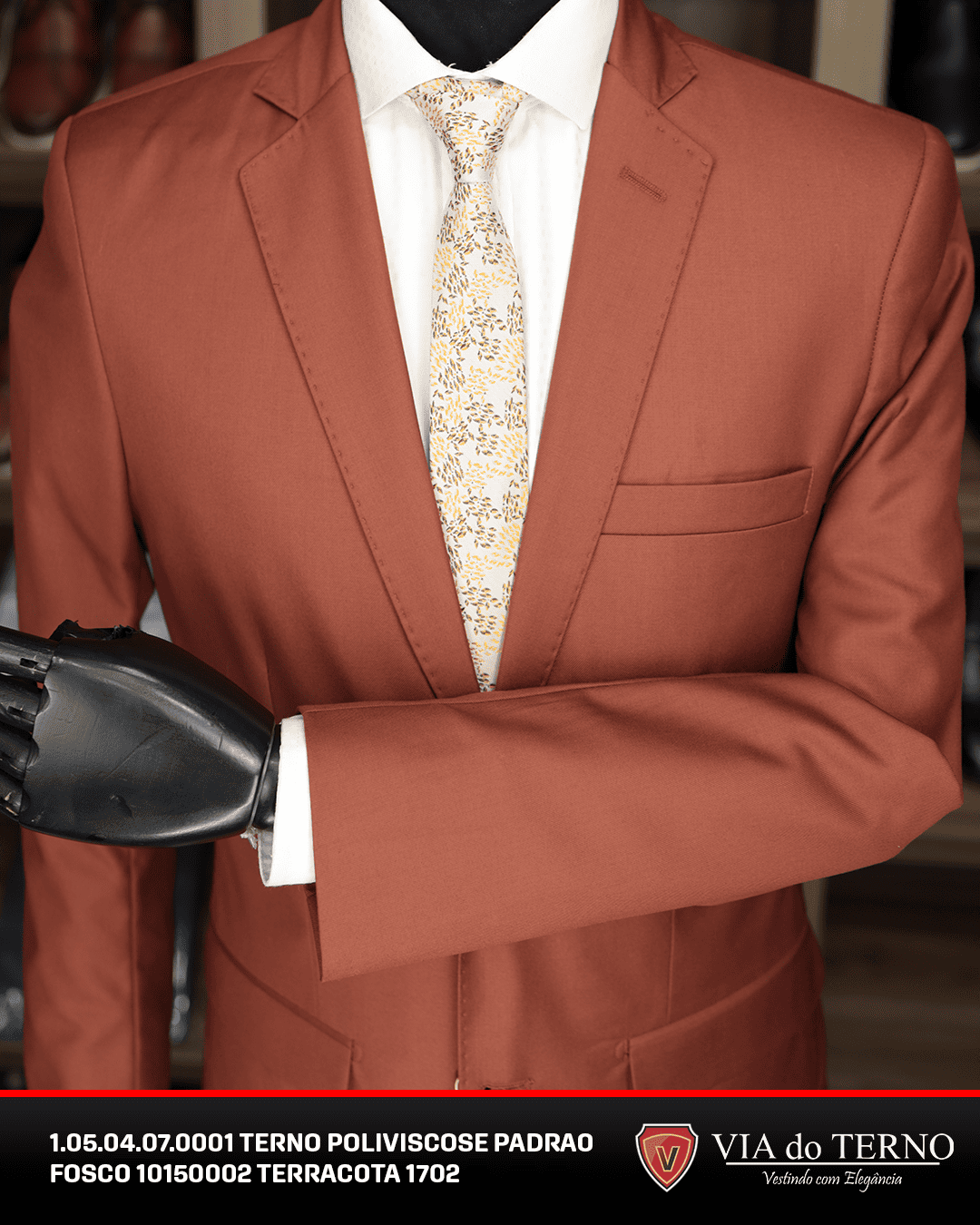 06 terno slim poliviscose terracota fosco