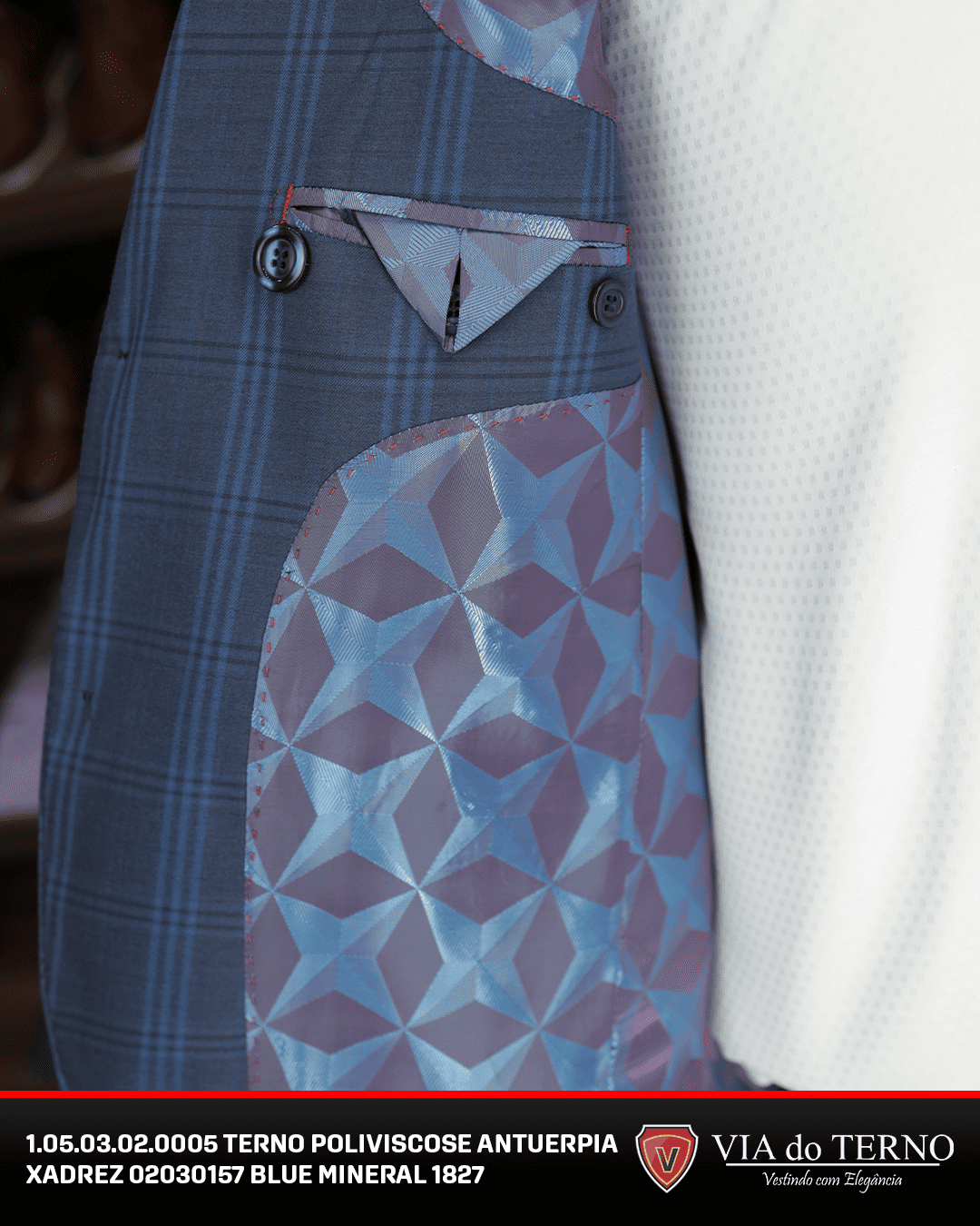 01 terno slim poliviscose blue mineral