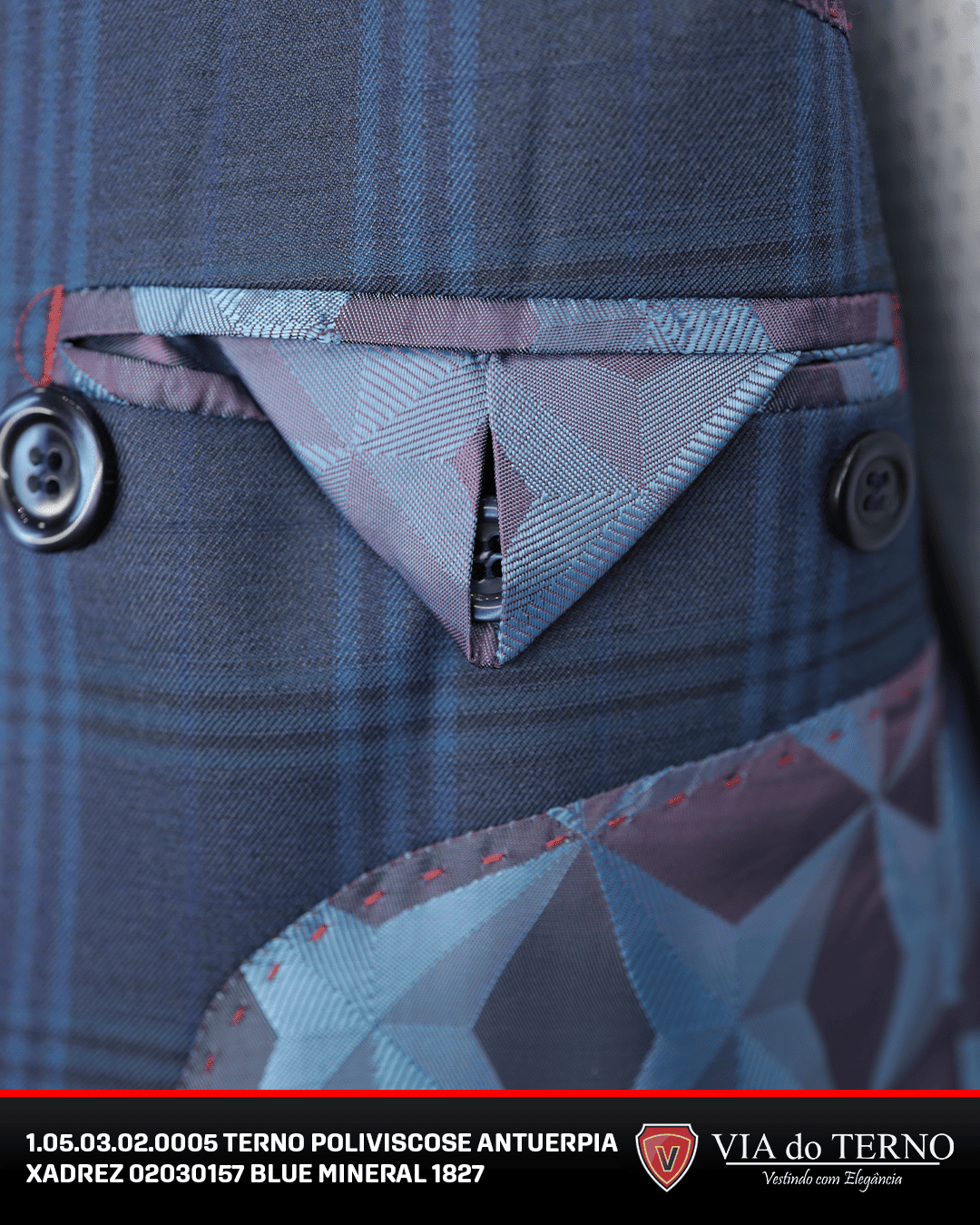 08 terno slim poliviscose blue mineral