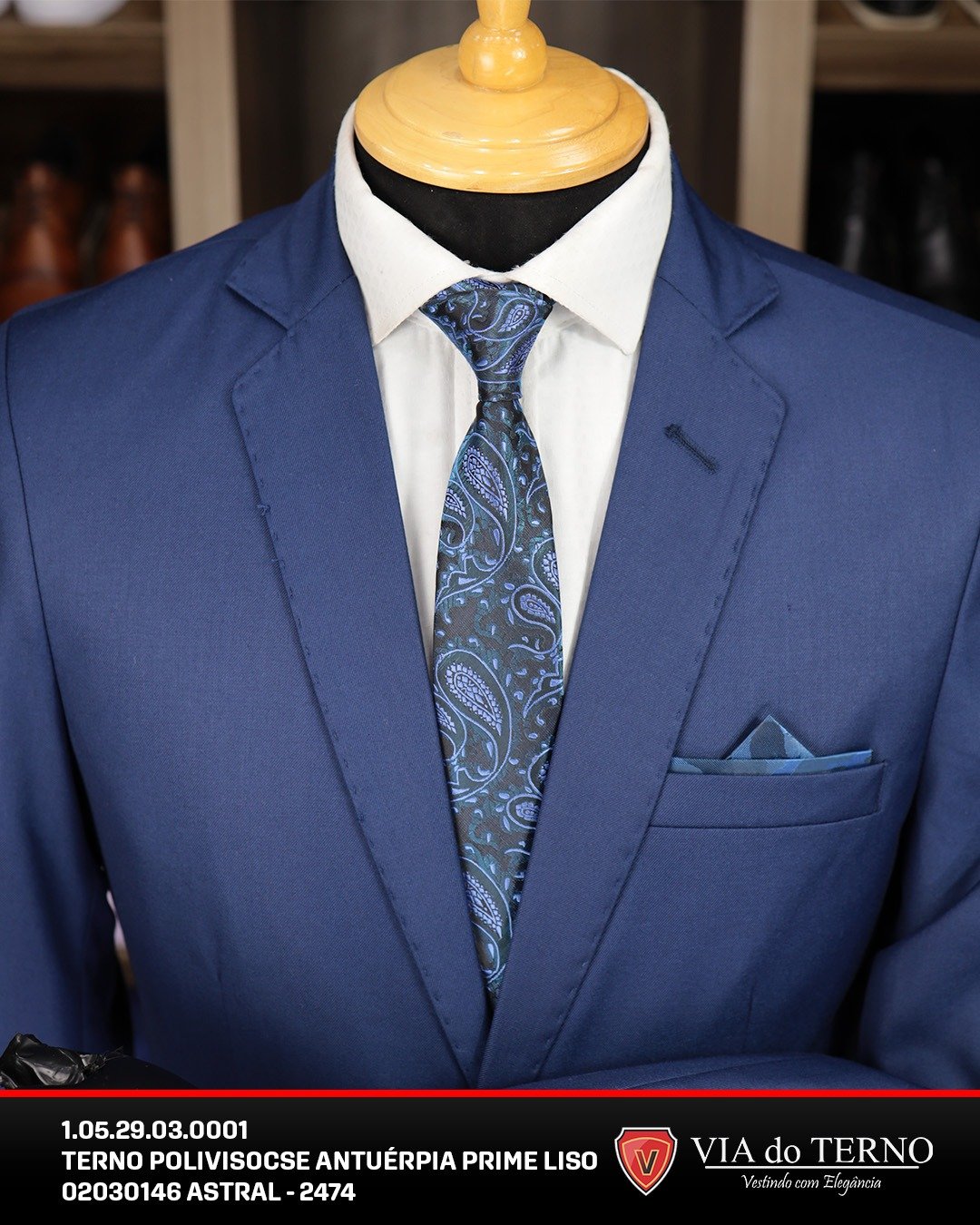 01 terno slim poliviscose azul astral