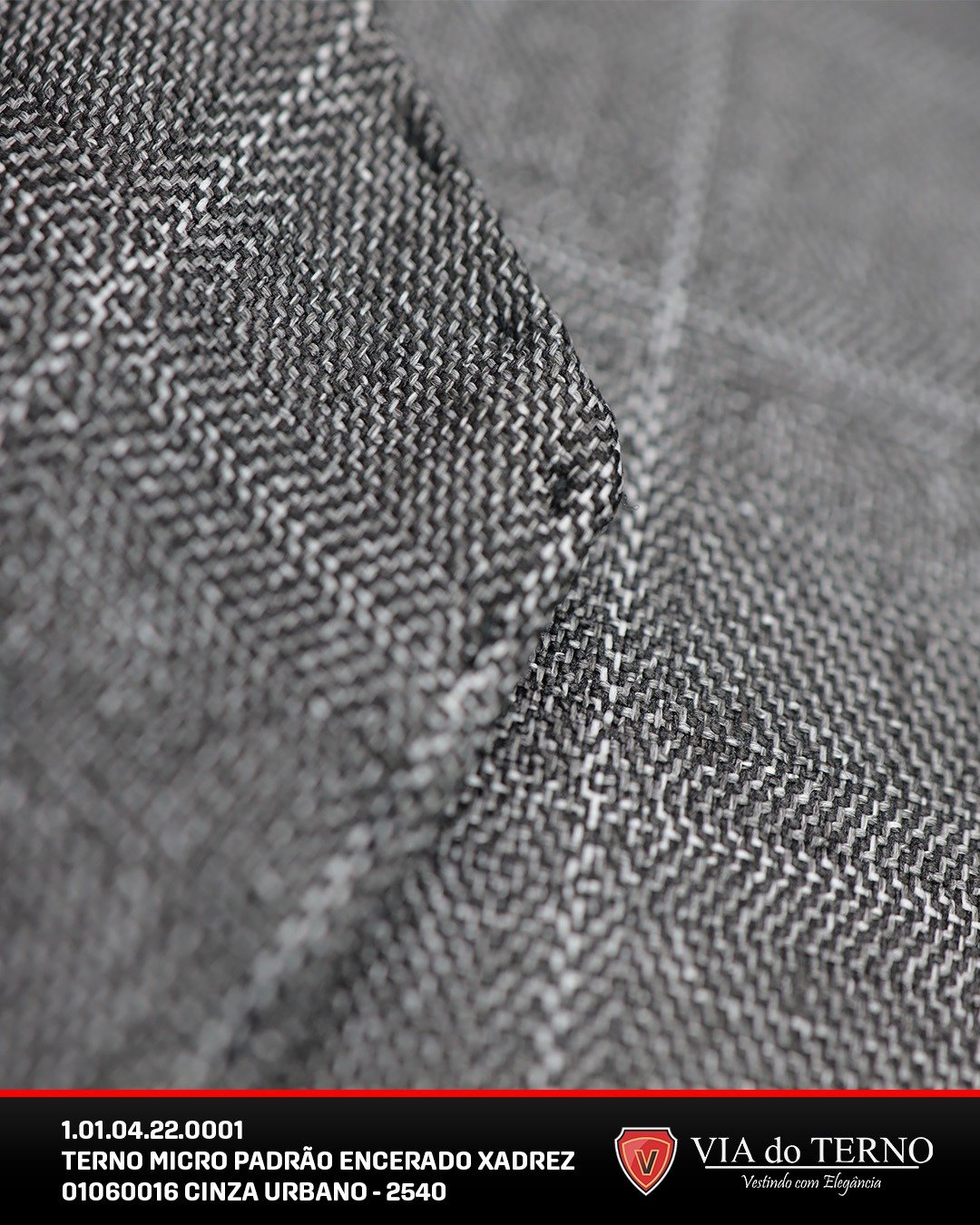 04 terno slim microfibra cinza xadrez encerado