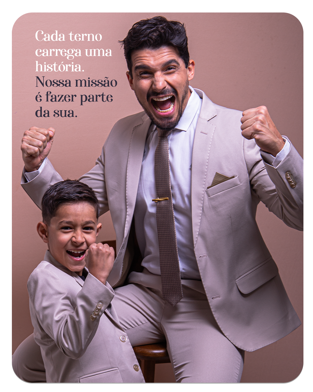 Cada terno carrega uma história.