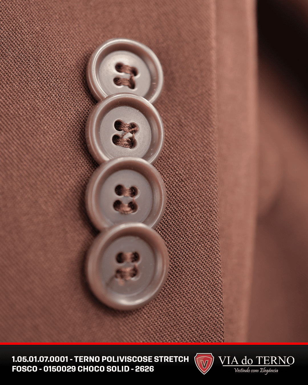 03 terno slim poliviscose choco solid