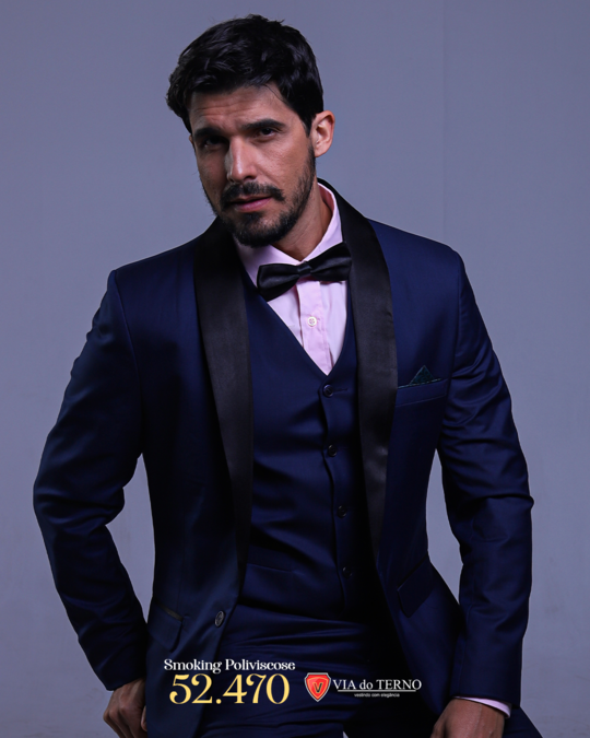 02 smoking azul marinho