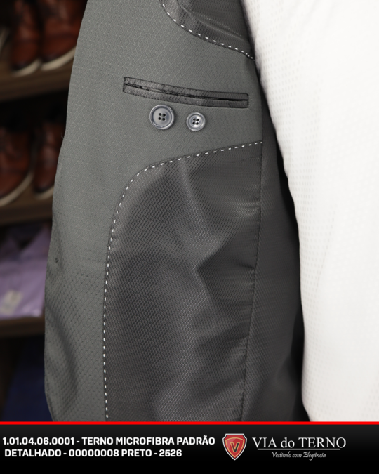 06 terno slim microfibra preto detalhado