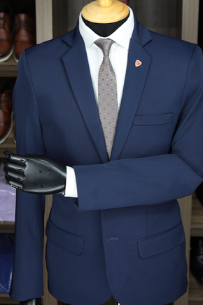 Terno Slim Microfibra - Azul Marinho