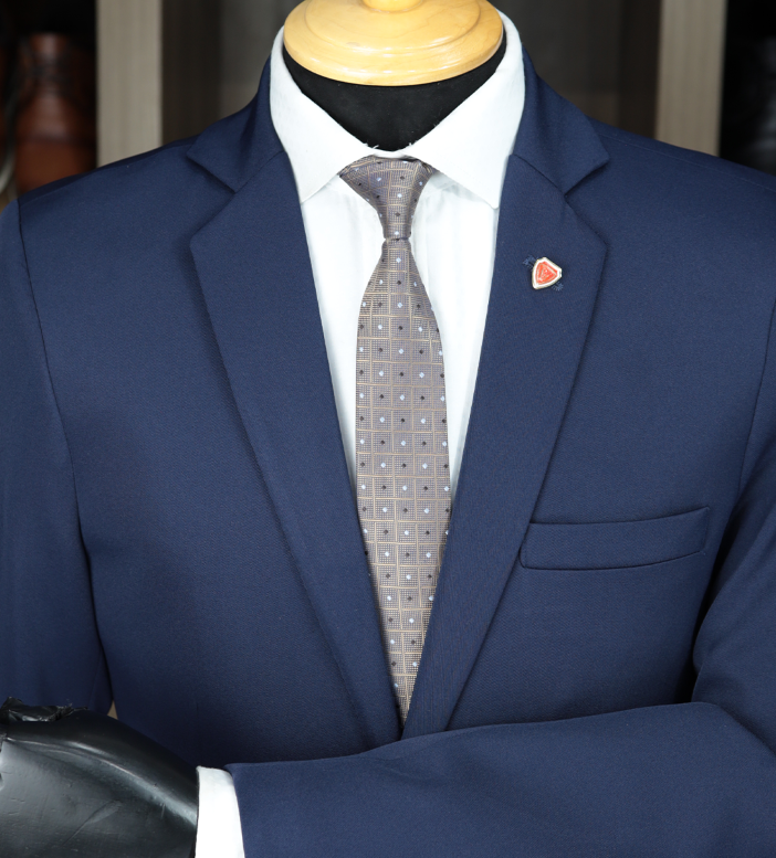 26 terno slim microfibra azul marinho