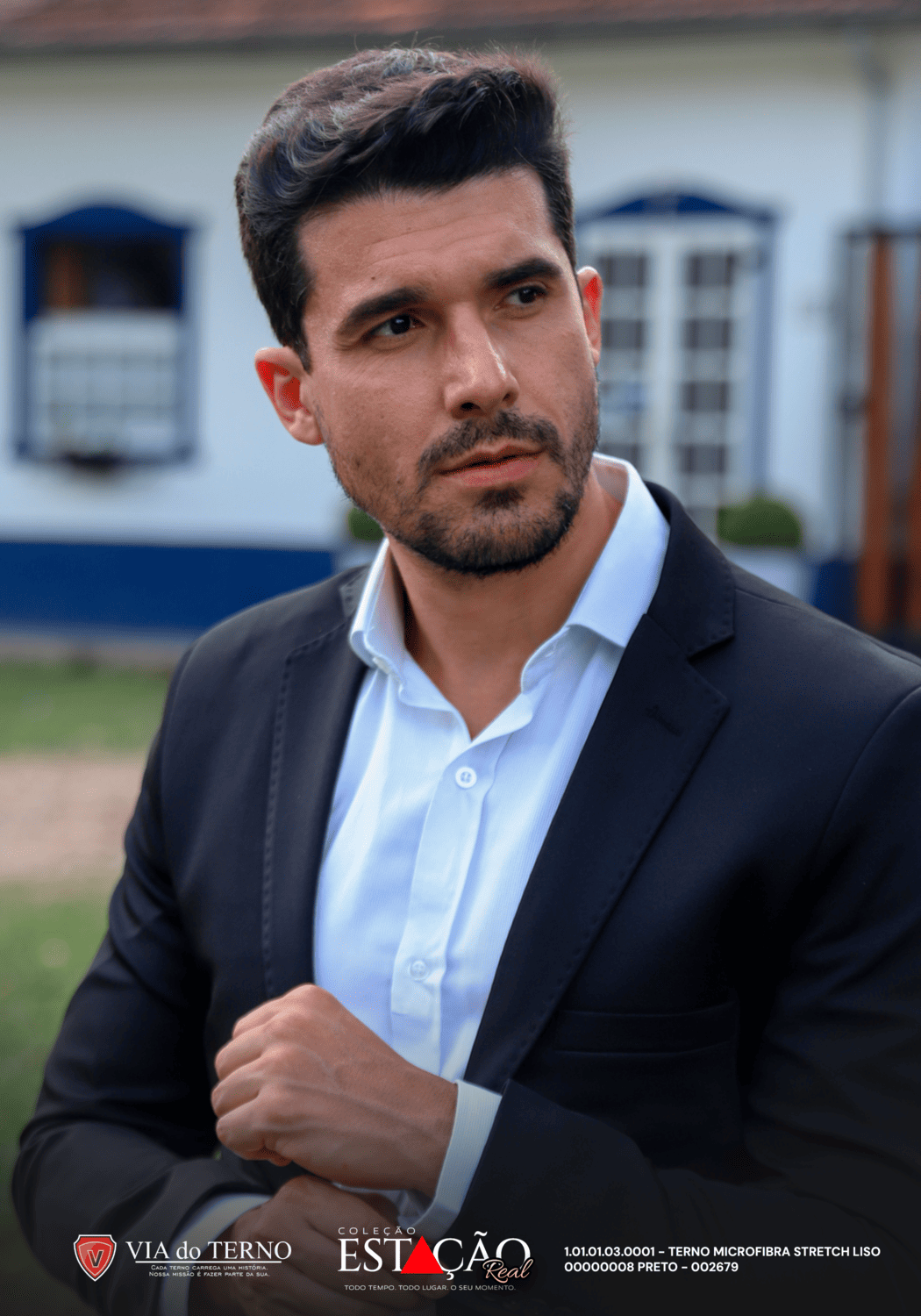 20 terno slim microfibra preto fosco