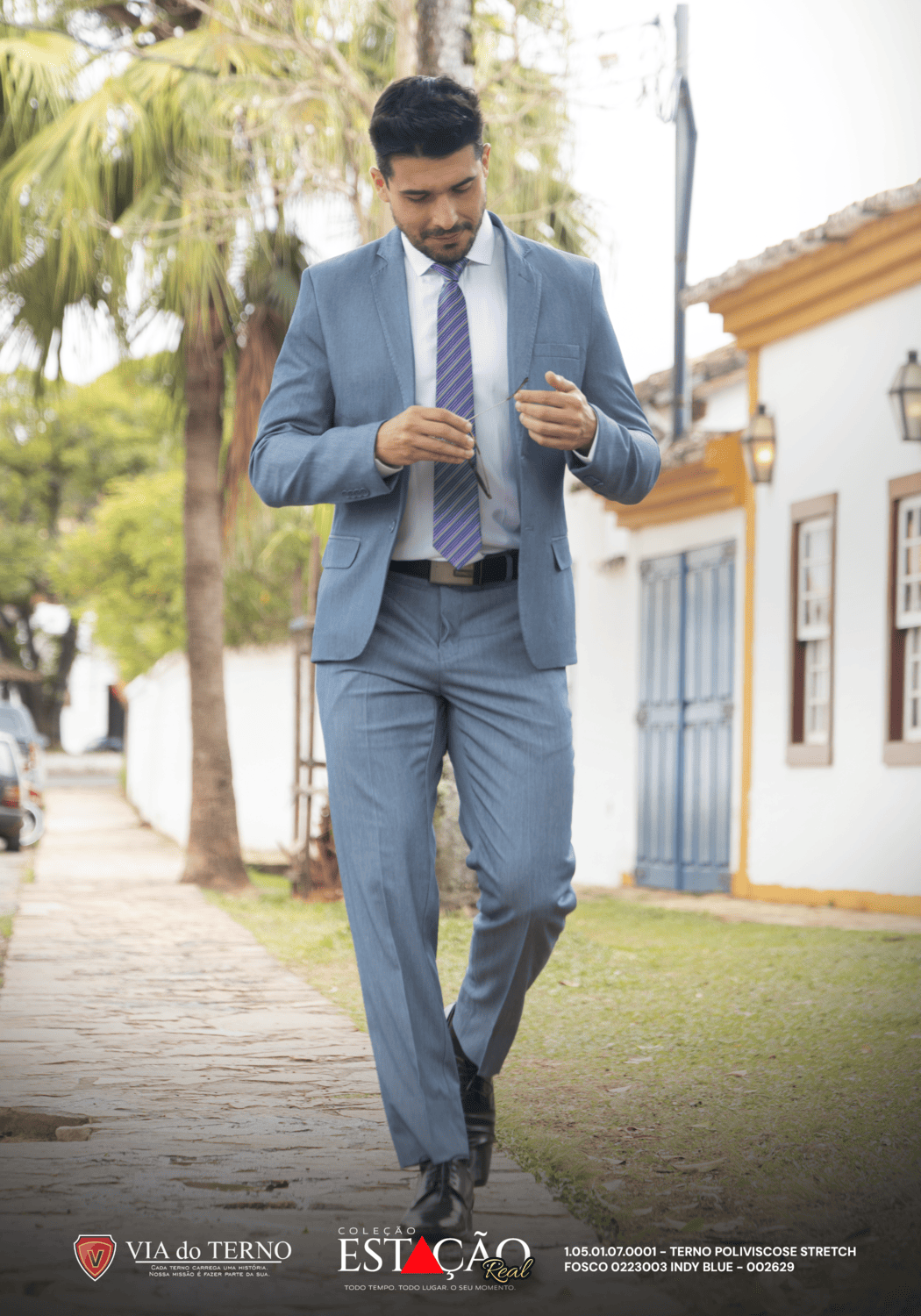 06 terno slim poliviscose indy blue