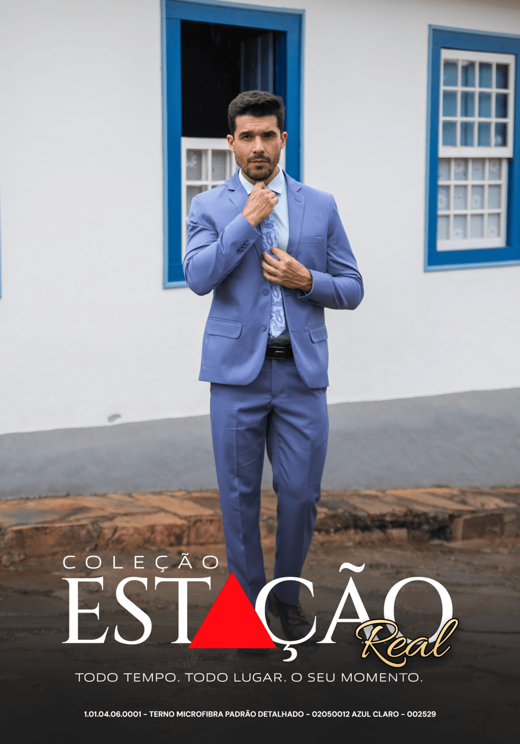 01 terno slim microfibra azul claro detalhado