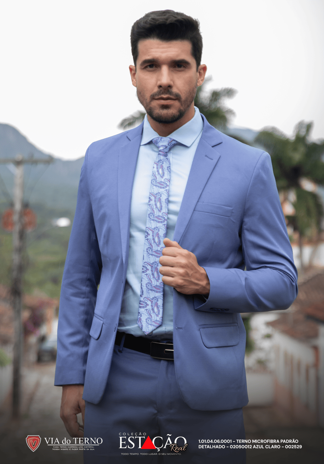 05 terno slim microfibra azul claro detalhado
