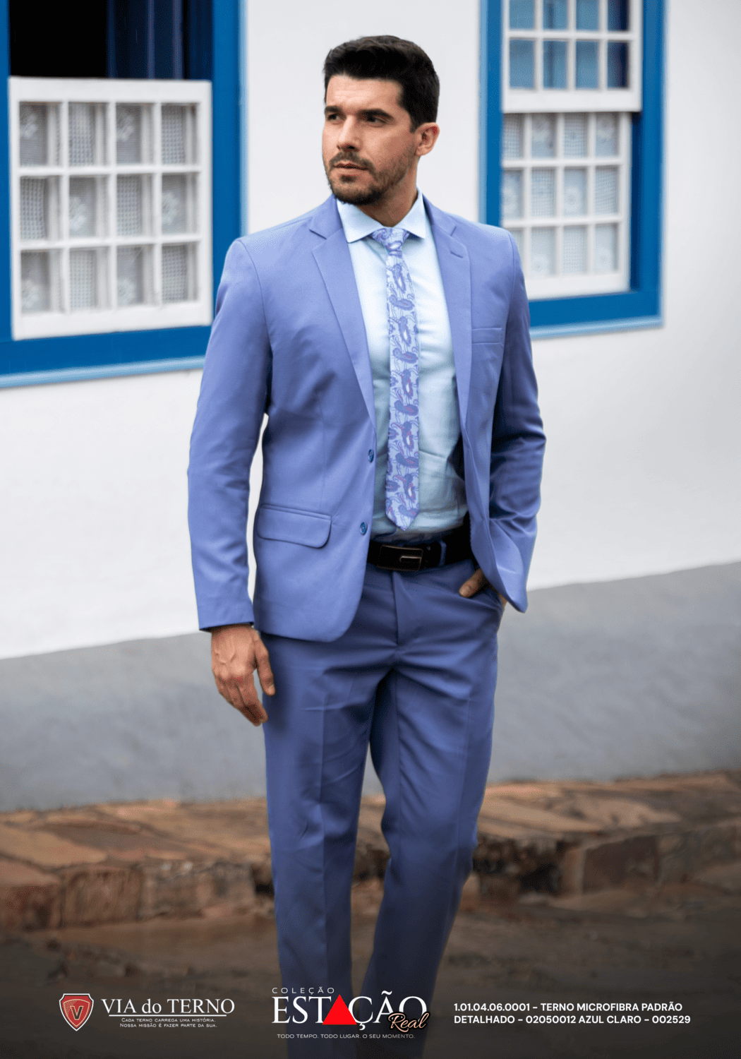 06 terno slim microfibra azul claro detalhado