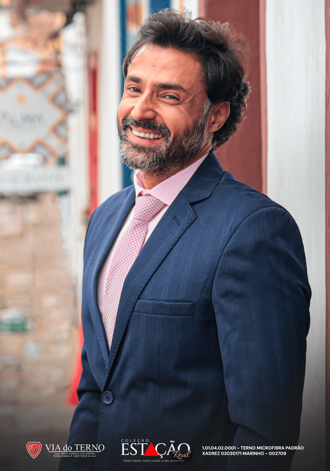 19 terno slim microfibra azul marinho xadrez