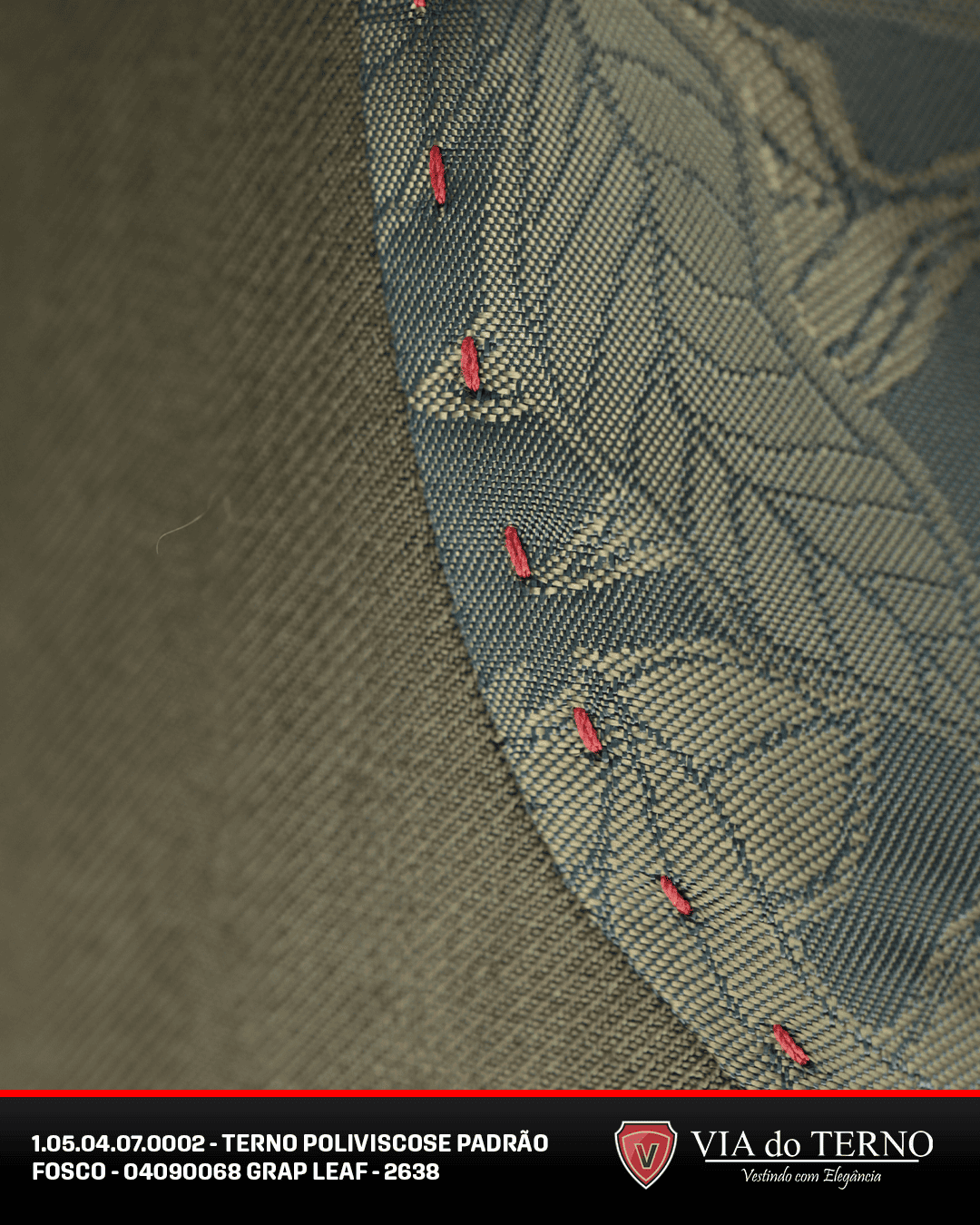 05 terno poliviscose padrao fosco grean leaf grap leaf