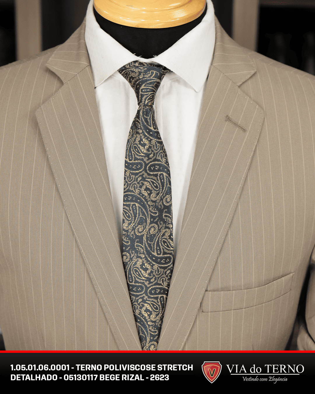 05 terno slim poliviscose magneto detalhado twilight blue