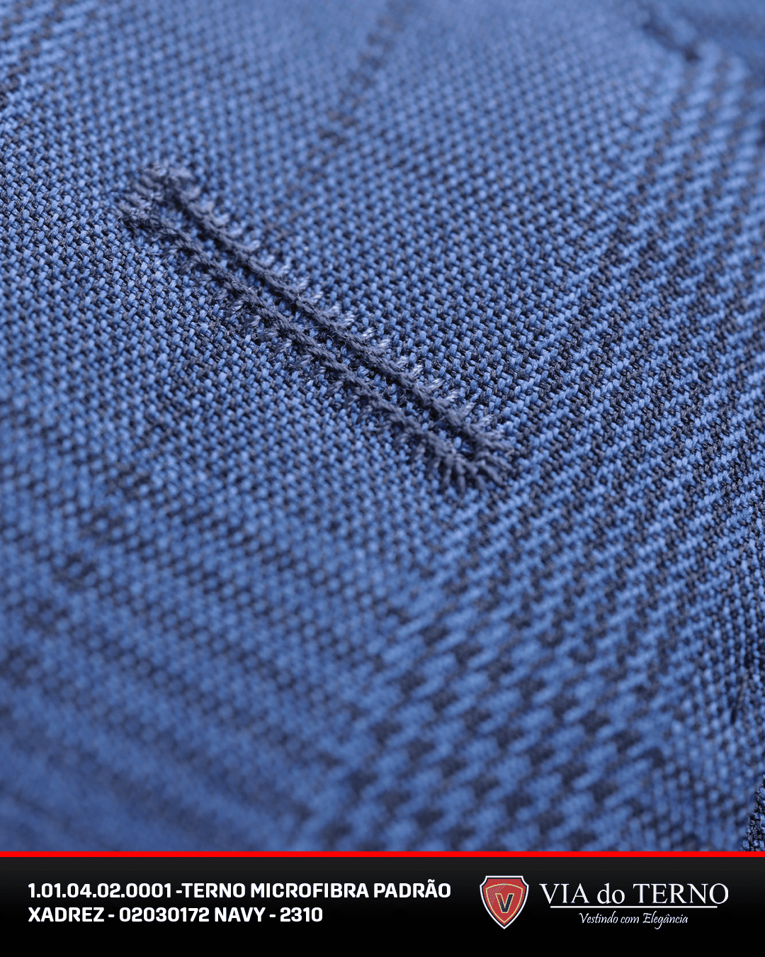 02 terno slim microfibra xadrez azul navy