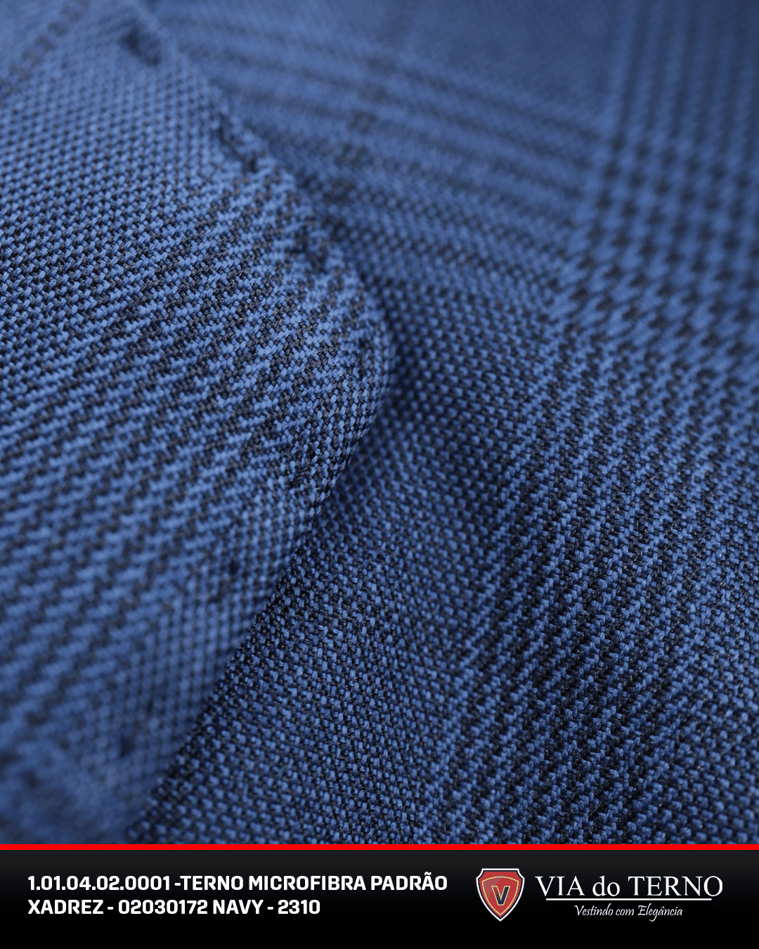 08 terno slim microfibra xadrez azul navy