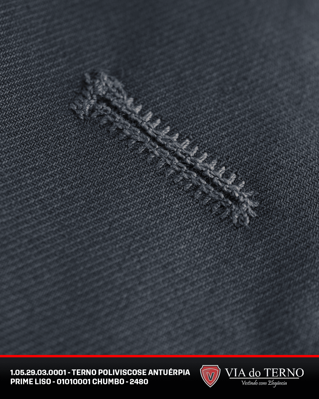 01 terno slim poliviscose chumbo prime