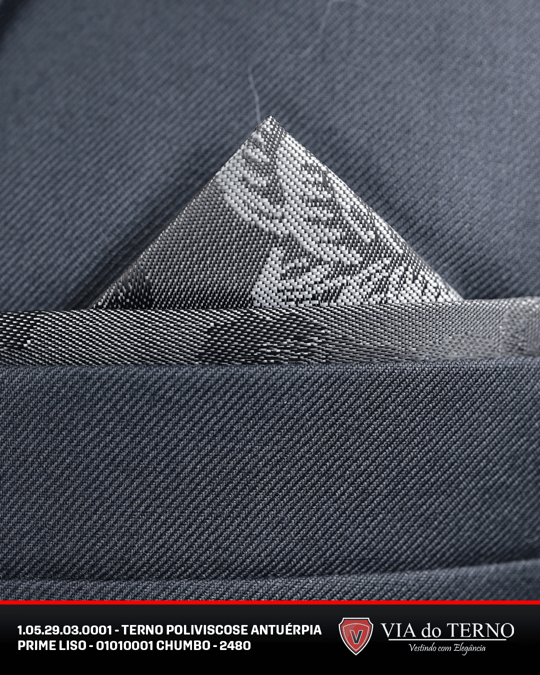 06 terno slim poliviscose chumbo prime